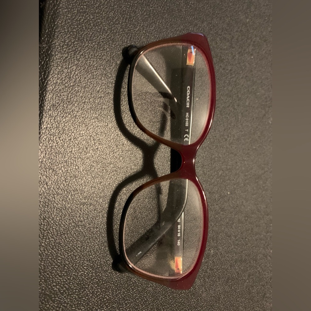 A-33 Coach Deep Red Eyeglasses